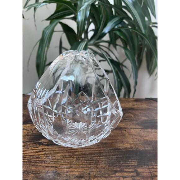 Waterford Clear Etched Crystal Basket With Handle No Box Center Piece - Picture 3 of 12